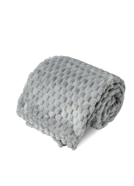 שמיכת יחיד ז'אקארד קוביות 130X170ס"מ 800גרם - תמונה 4