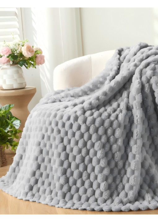 שמיכת יחיד ז'אקארד קוביות 130X170ס"מ 800גרם - תמונה 15