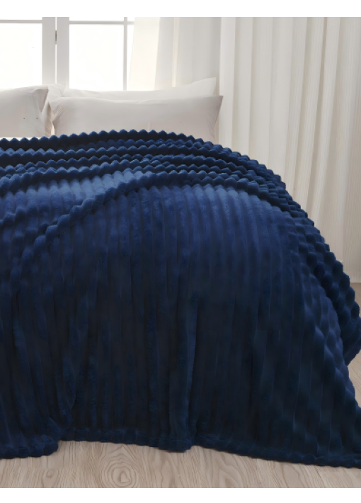 שמיכת יחיד פלאנל פסים יוקרתית 130x170ס"מ 750גרם - תמונה 14