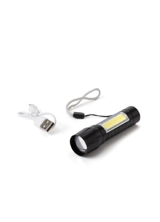 פנס יד מתכת קומפקטי נטען בקופסה