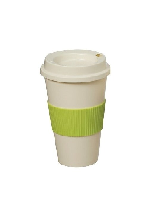 כוס תרמית פלסטיק עם מכסה וחבק סיליקון תכולה 0.5 ליטר - תמונה 4