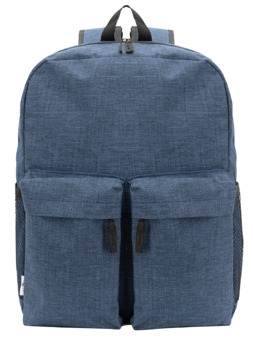 תיק גב למחשב אורטופדי פולו דואט עם שני כיסי רוכסן חזית