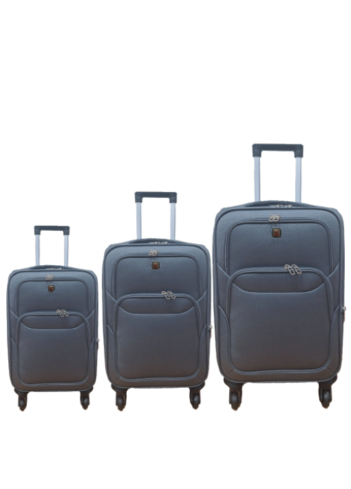 סט מזוודות סוויס טרולי 20 אינץ׳ בד EVA מתרחבת, 24 אינץ׳, 28 אינץ׳ - תמונה 2