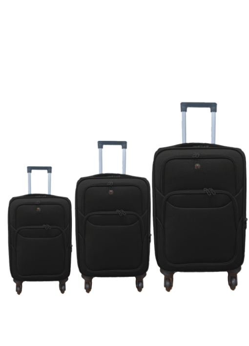 סט מזוודות סוויס טרולי 20 אינץ׳ בד EVA מתרחבת, 24 אינץ׳, 28 אינץ׳ - תמונה 3