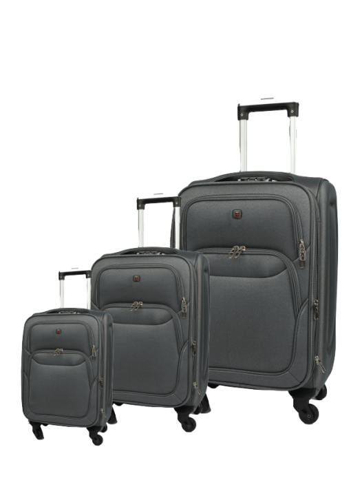 סט מזוודות סוויס טרולי 20 אינץ׳ בד EVA מתרחבת, 24 אינץ׳, 28 אינץ׳ - תמונה 4