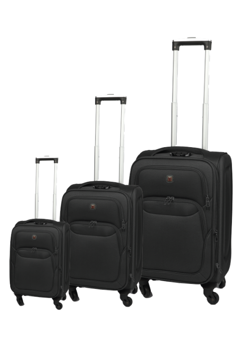 סט מזוודות סוויס טרולי 20 אינץ׳ בד EVA מתרחבת, 24 אינץ׳, 28 אינץ׳ - תמונה 5