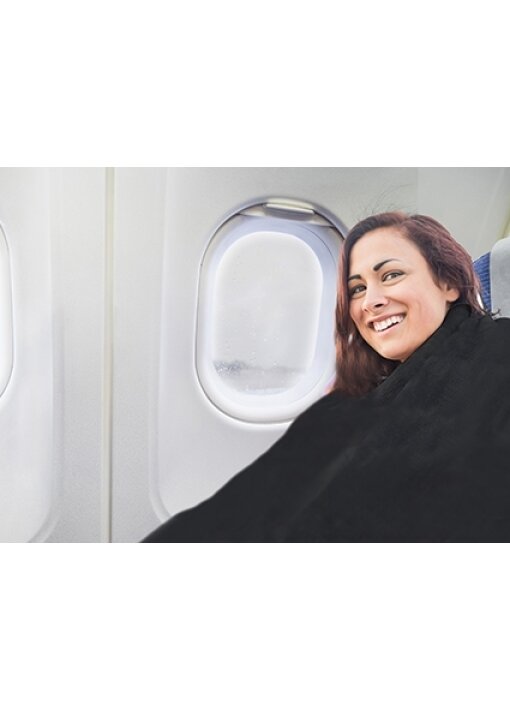 כרית  לנסיעות דגם POLOSWISS נפתחת לשמיכה 80X170 ס"מ - תמונה 2