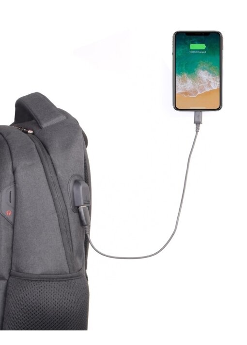 תיק גב  יוקרתי POLOSWISS BAZEL למחשב נישא גזרת ריבוע - תמונה 5