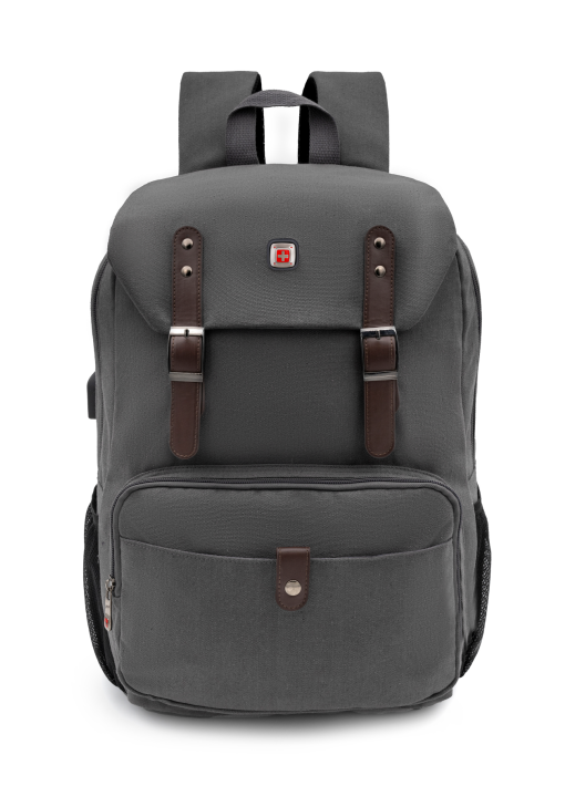 תיק גב POLOSWISS HERSHIN למחשב רצועות עור מגנטיות גימור זמש - תמונה 4