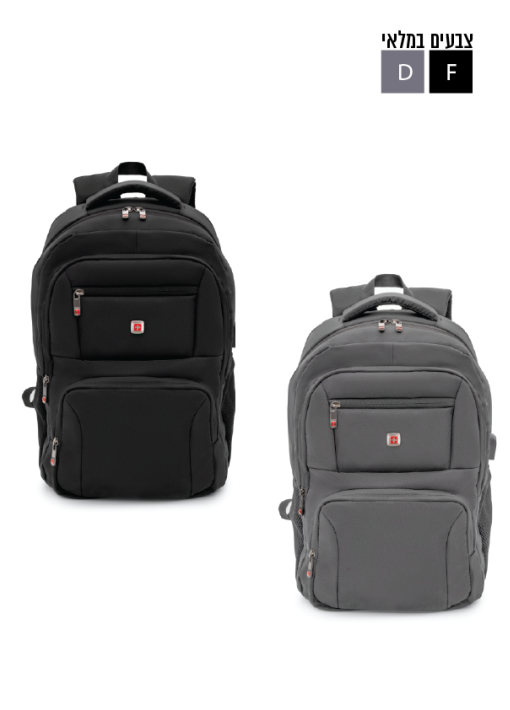 תיק גב למחשב POLOSWISS PILOT מבנה חזית EVA אורטופדי מלא - תמונה 2