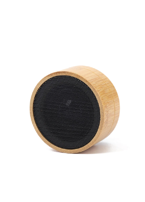 רמקול בלוטוס עגול אקולוגי מעוצב בשילוב במבוק  3W עוצמתי - תמונה 8