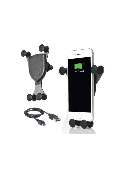 מחזיק נייד לרכב  WIRELESS CAR CHARGER פטנט כולל מטען 10W אלחוטי - תמונה 2