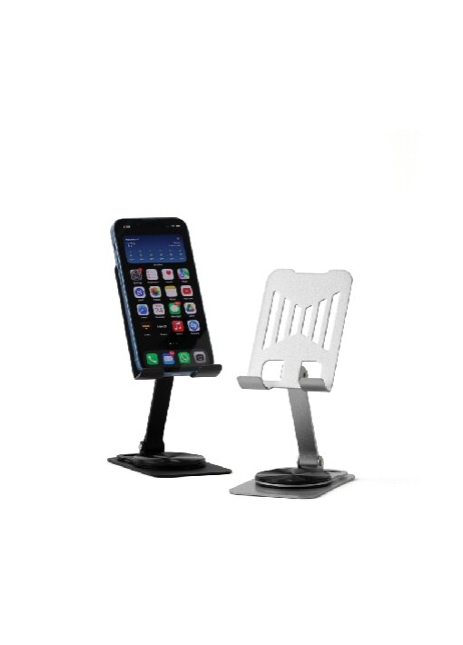 מעמד גדול לסמארטפון טאבלט מתקפל עשוי מתכת בסיס 360 מעלות - תמונה 4
