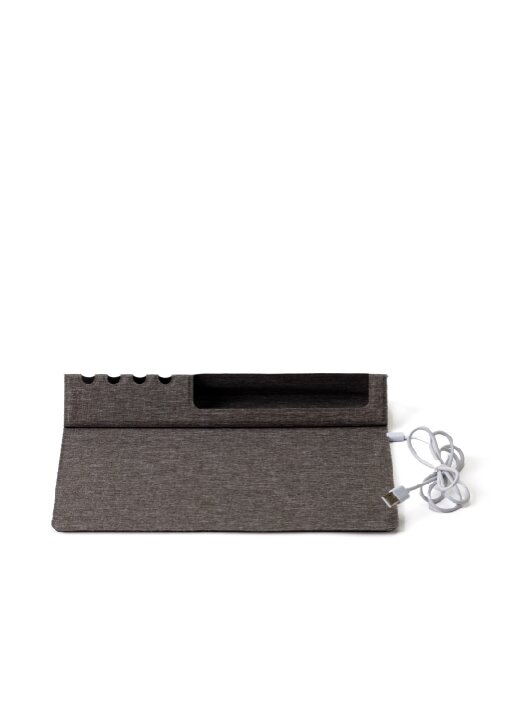 פד עכבר מתקפל מגנטי PU כולל משטח טעינה אלחוטי 15W - תמונה 3