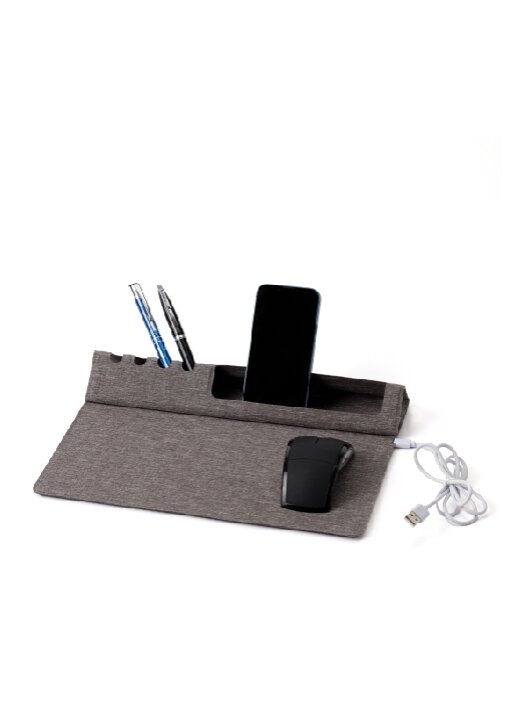 פד עכבר מתקפל מגנטי PU כולל משטח טעינה אלחוטי 15W - תמונה 10