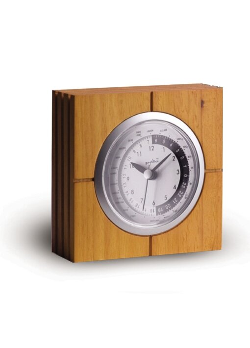 שעון עולם עץ/מתכת שולחני