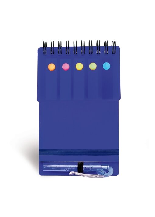 פנקס ממוחזר כולל ניירות דביקים+עט מתקפל - תמונה 4