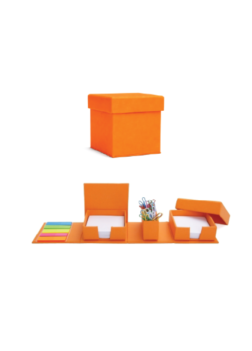 מעמד שולחני מתקפל בצורת קוביה,ניירות דביקים, ממו ואטבים - תמונה 4