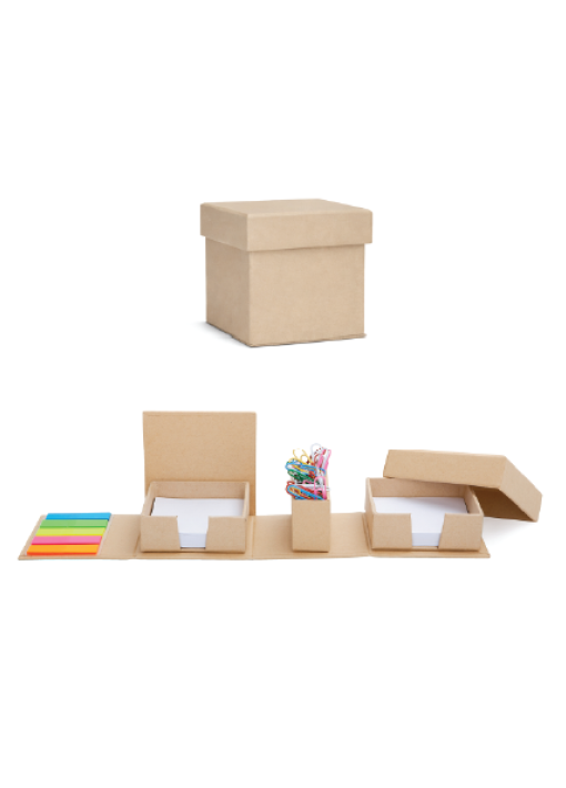 מעמד שולחני מתקפל בצורת קוביה,ניירות דביקים, ממו ואטבים - תמונה 5