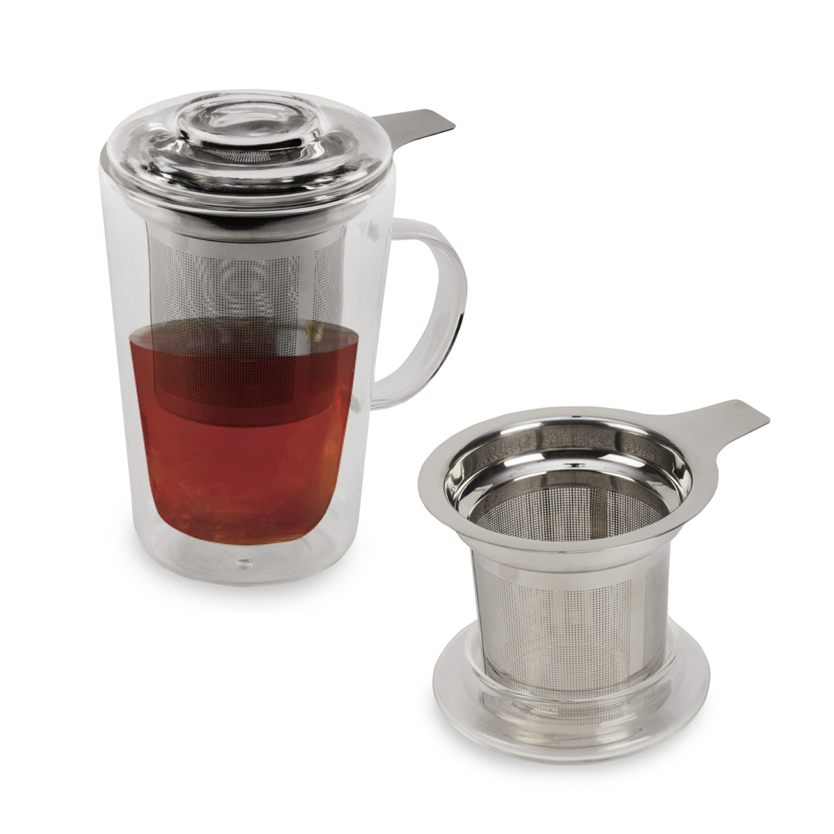 כוס זכוכית כפולה, מסננת  חליטה – לאוס - תמונה 2