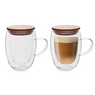 כוס זכוכית כפולה, 350 מ"ל – סאנדאי - תמונה 4