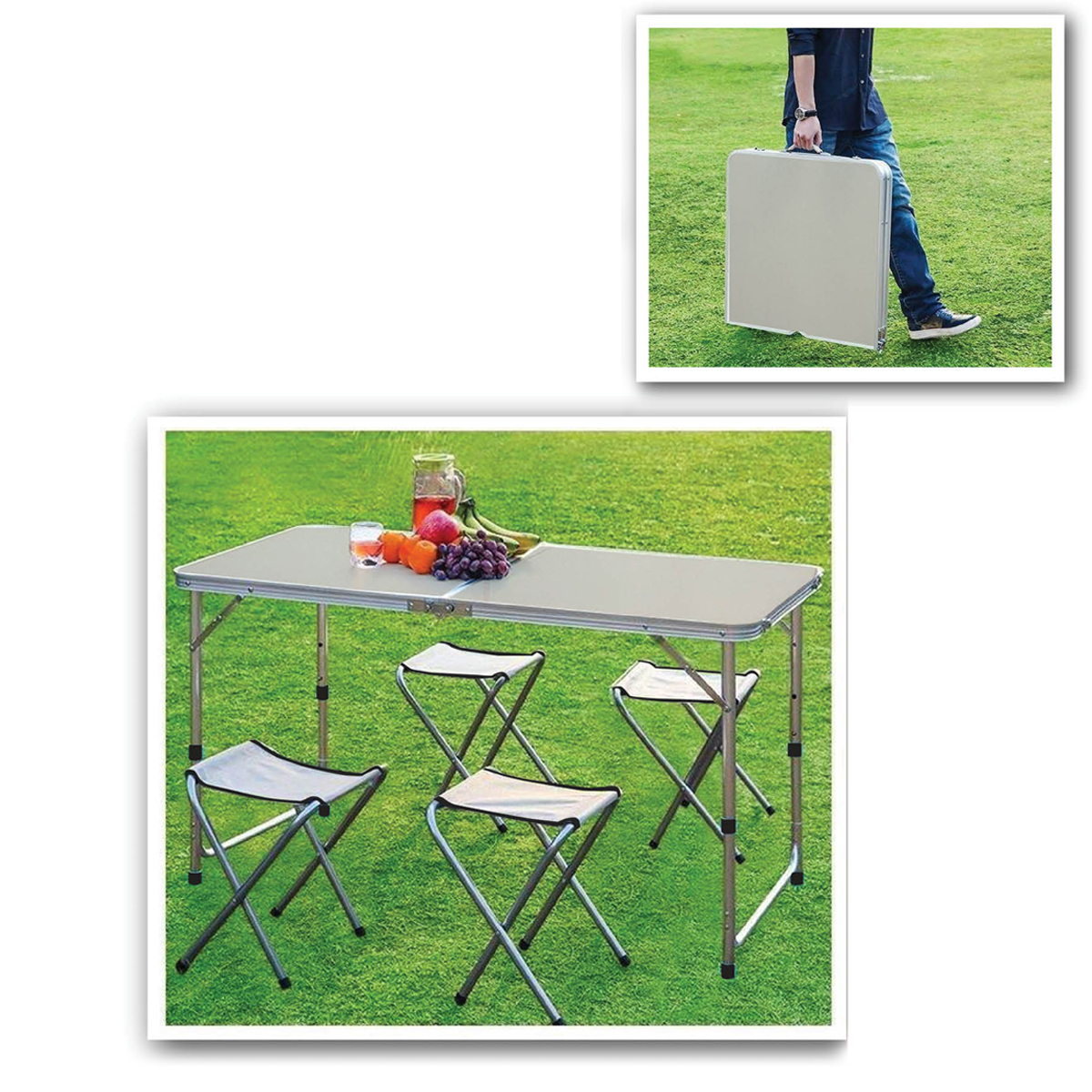 שולחן מתקפל עם  כסאות – סקוייה - תמונה 2