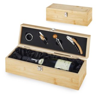 מארז מעץ יוקרתי עם אביזרים ליין – מלבק