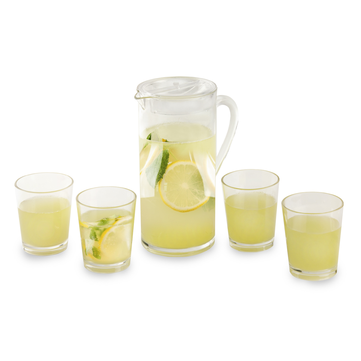 סט שתיה, קנקן 1.80 ליטר עם 4 כוסות – קריסטל