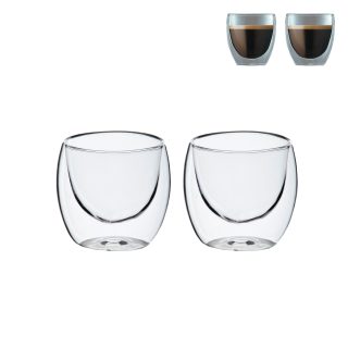 זוג כוסות זכוכית, דופן כפולה, 150 מ"ל – ברזיל - תמונה 3