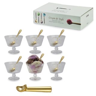 סט גביעי זכוכית לגלידה וקינוחים - תמונה 3