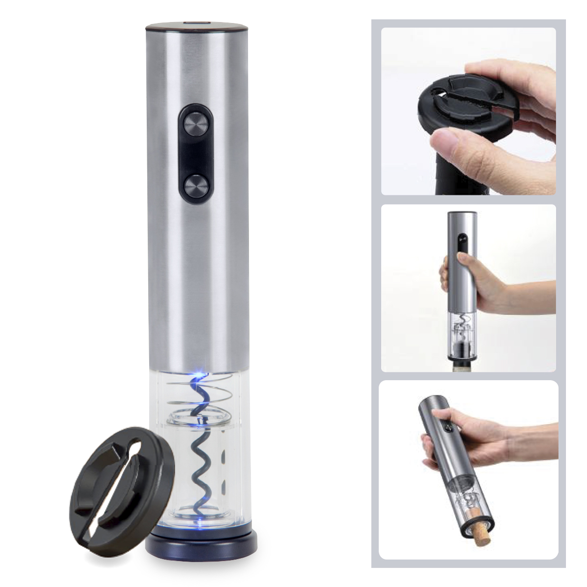 פותחן חשמלי מהודר לבקבוקי יין-שרדונה - תמונה 2