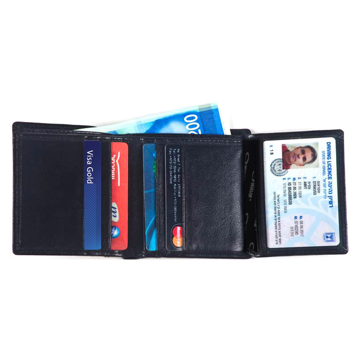 ארנק עור 3 כנפיים – בארי - תמונה 2