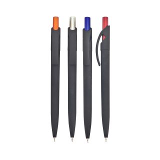 עט ג'ל, גוף פלסטיק, גימור גומי, לחצן מטלי צבעוני – לואיז בלק - תמונה 16