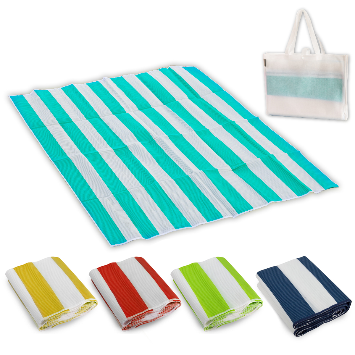 מחצלת חוף זוגית, ארוגה מ-PP – קונה - תמונה 2