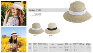 כובע קש אופנתי – פלורה - תמונה 9