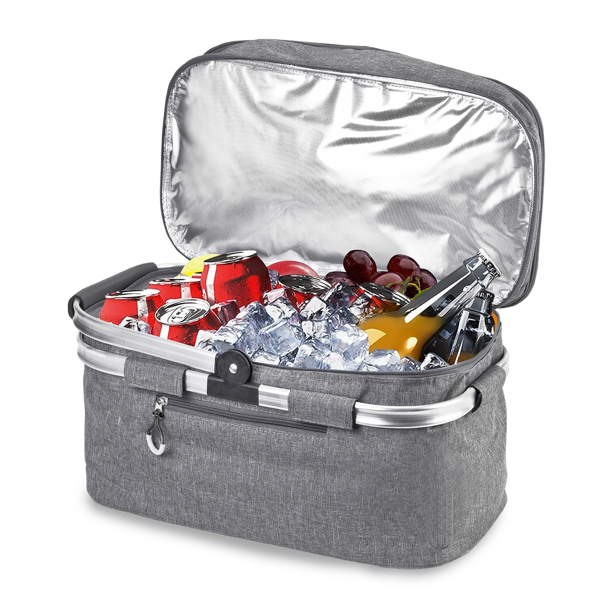 סל צידנית מתקפל מסגרת אלומיניום – לינדן - תמונה 2