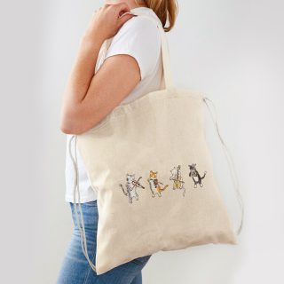 תיק שרוכים וקניות מקנווס, 140 ג'/מ"ר -צ'לסי - תמונה 15