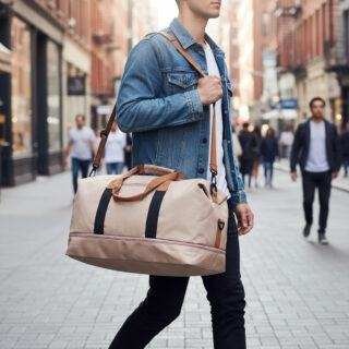 תיק אלגנטי לנסיעות ולספורט- גולדי - תמונה 14