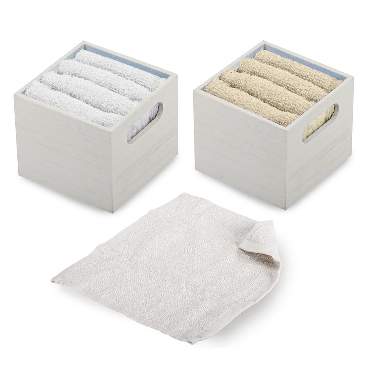 סט 4 מגבות ידיים במארז עץ מהודר – וולור - תמונה 2