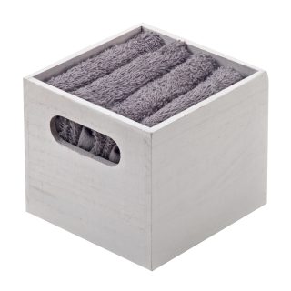 סט 4 מגבות ידיים במארז עץ מהודר – וולור - תמונה 5