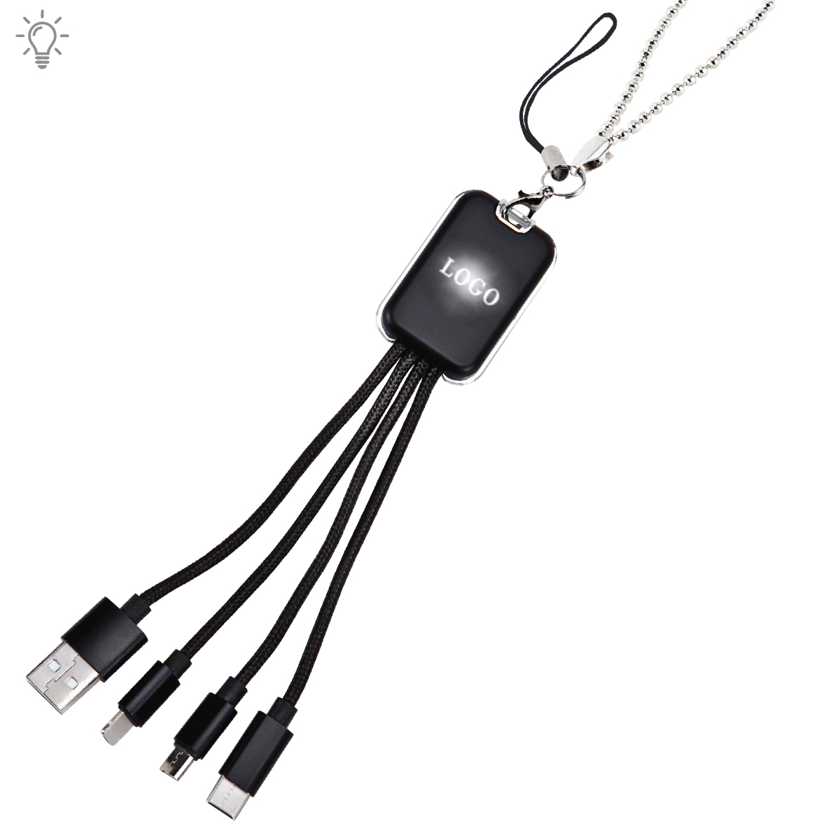 כבל טעינה מהיר עם תאורה – רקס - תמונה 2