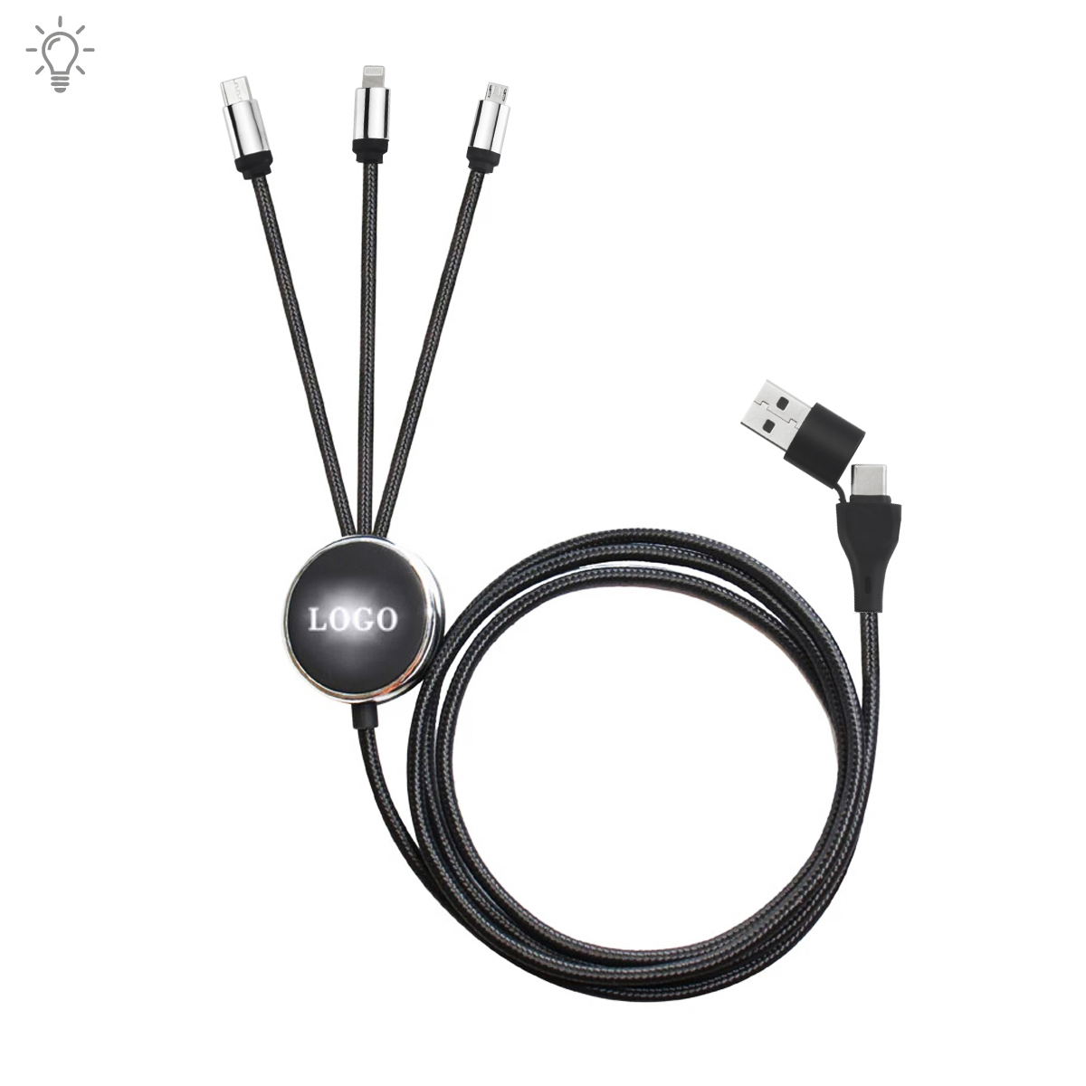 כבל טעינה עם תאורה 5in1 – פולאר - תמונה 2