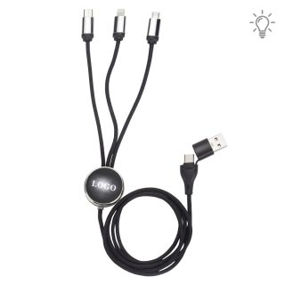 כבל טעינה עם תאורה 5in1 – פולאר - תמונה 3