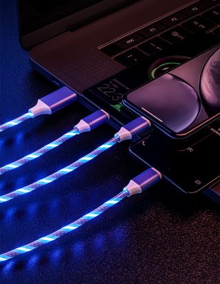 כבל טעינה עם תאורה – פלאשי