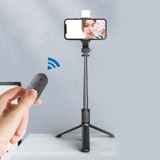 מחזיק טלפון עם חצובה ותאורה – סלפי - תמונה 4