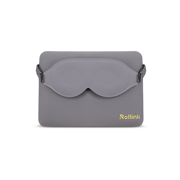 כרית ויסקו ארגונומית לנסיעות משולבת עם כיסוי לעיניים מבית המותג Rollink - תמונה 2