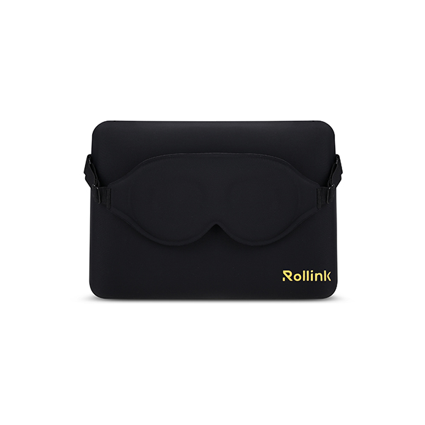 כרית ויסקו ארגונומית לנסיעות משולבת עם כיסוי לעיניים מבית המותג Rollink - תמונה 8