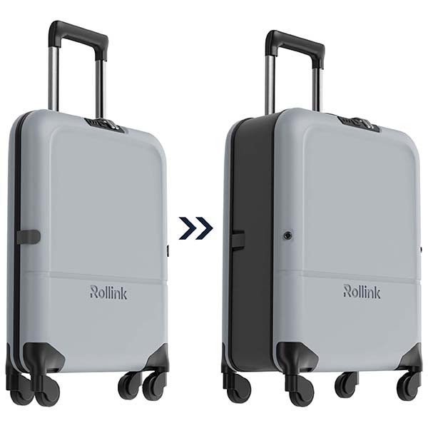 FLEX LIGHT המזוודה המתקפלת הדקה ביותר בעולם עליה למטוס 21'' של מותג המזוודות החכמות Rollink - תמונה 3