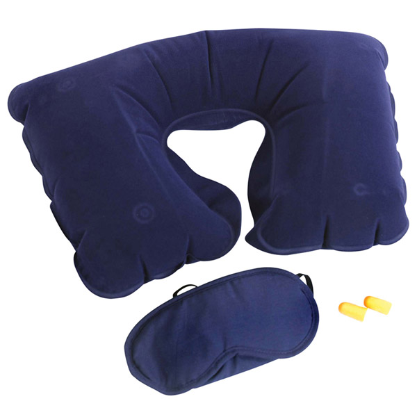 ערכת נסיעות משולבת כרית מתנפחת כיסוי עיניים ואטמי אוזניים - תמונה 2