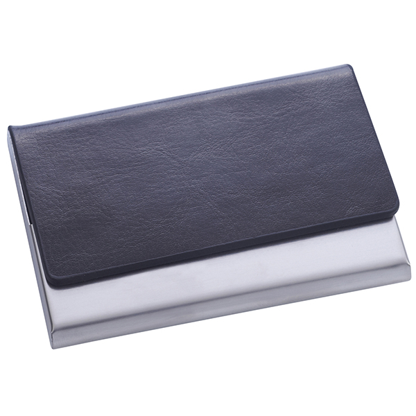 "ויזיט" קופסא לכרטיסי ביקור דמוי עור / מתכת - תמונה 2